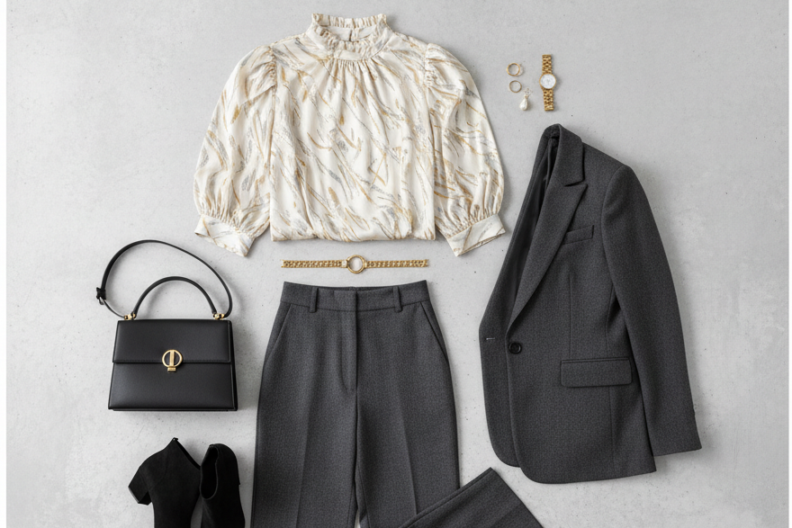 uma imagem de conjunto de roupas femininas